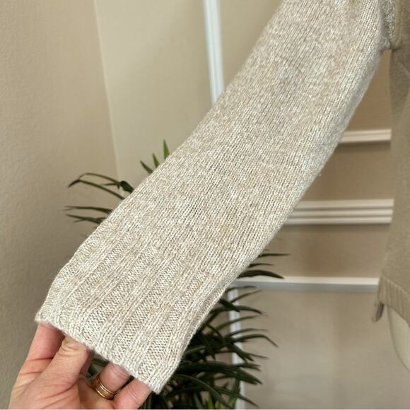 SUNDANCE  Merino Wool blend  Knit Stadium Jacket Tan Women’s Size L - Picture 8 of 12